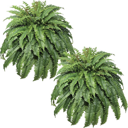 Large Artificial Fern for Outdoors, 100 Branches Fake Ferns Artificial Plants, Large Faux Ferns Outdoor Plants, Suitable for Planter Garden Porch Living Room Decor