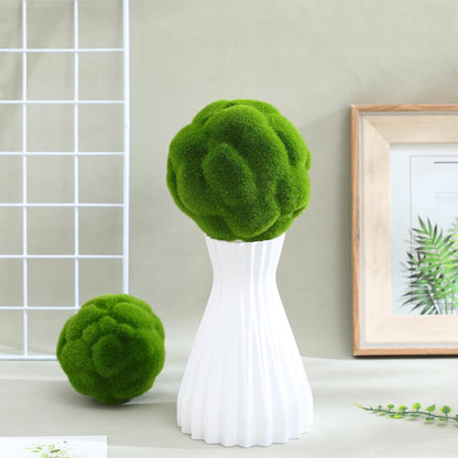 Simulated Mossy Ball Artificial Plant 4.72 Inch Faux Green Moss Orbs Home Garden Indoor Outdoor Decorative Topiary Balls Set of 2