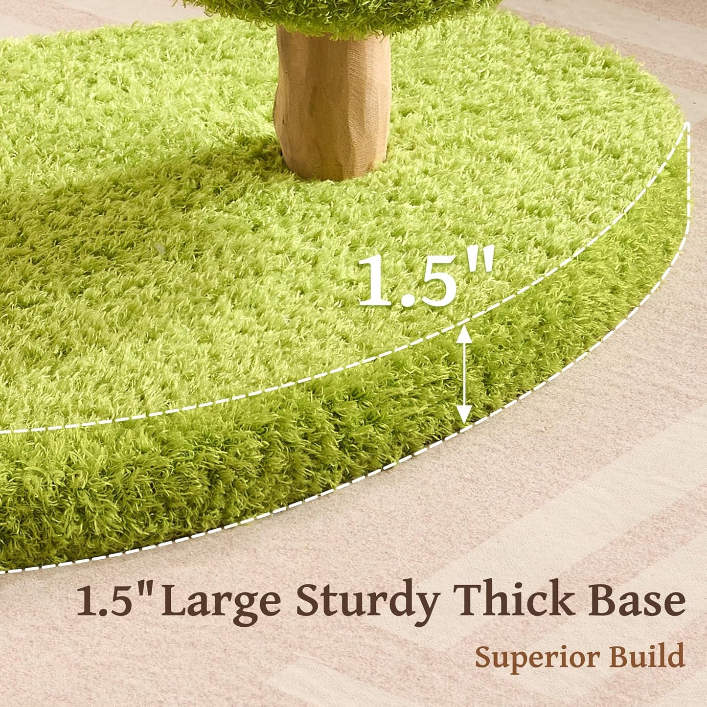 Modern Cat Tree Tower for Indoor Cats Large Adult, 37 inch Brown Flower Cat Tree with Scratching Post, Luxury Aesthetic Cat Tree with Cloud-Soft Flower Perches and Physical Mouse-Sound Hanging Toy