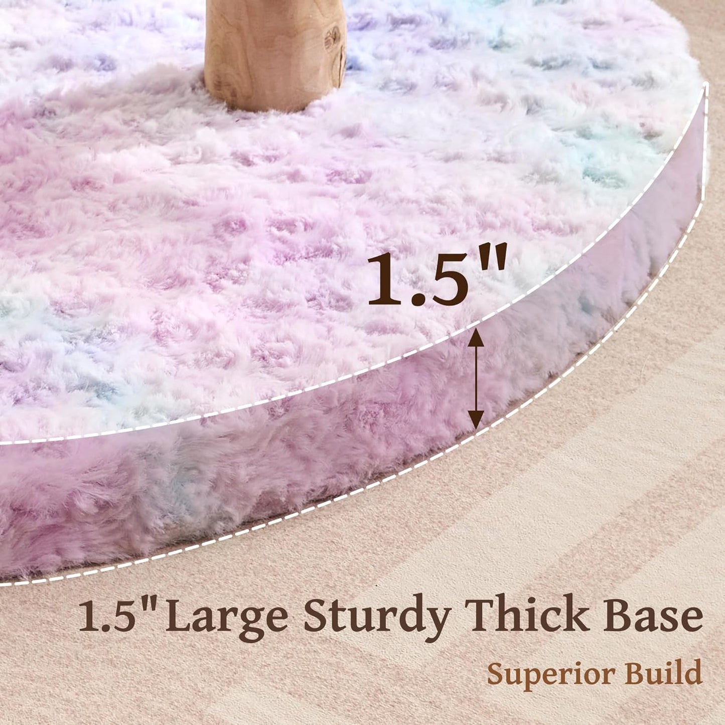 Modern Cat Tree Tower for Indoor Cats Large Adult, 37 inch Brown Flower Cat Tree with Scratching Post, Luxury Aesthetic Cat Tree with Cloud-Soft Flower Perches and Physical Mouse-Sound Hanging Toy
