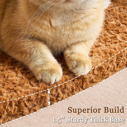Modern Cat Tree Tower for Indoor Cats Large Adult, 37 inch Brown Flower Cat Tree with Scratching Post, Luxury Aesthetic Cat Tree with Cloud-Soft Flower Perches and Physical Mouse-Sound Hanging Toy