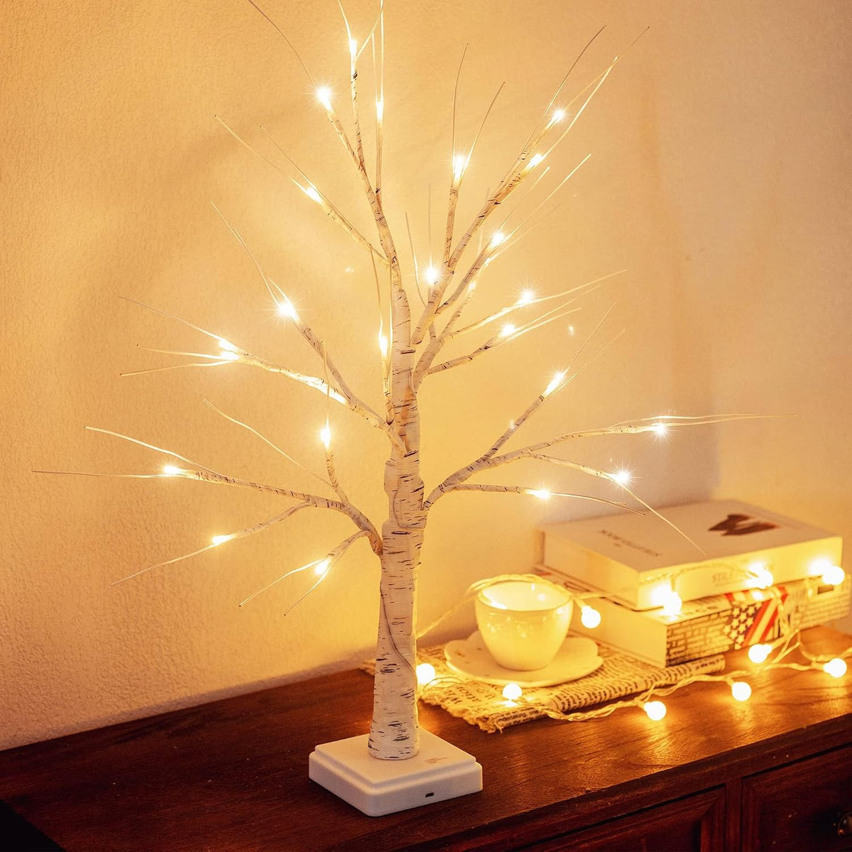 Lighted Maple Fall Tree Autumn Thanksgiving Tabletop Decor