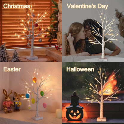 Lighted Maple Fall Tree Autumn Thanksgiving Tabletop Decor