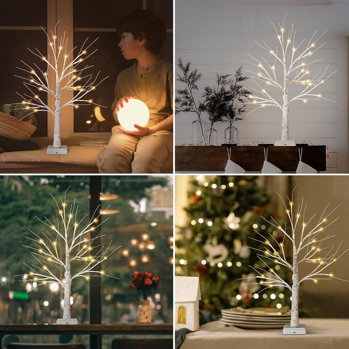Lighted Maple Fall Tree Autumn Thanksgiving Tabletop Decor