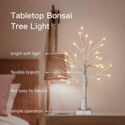 Lighted Maple Fall Tree Autumn Thanksgiving Tabletop Decor