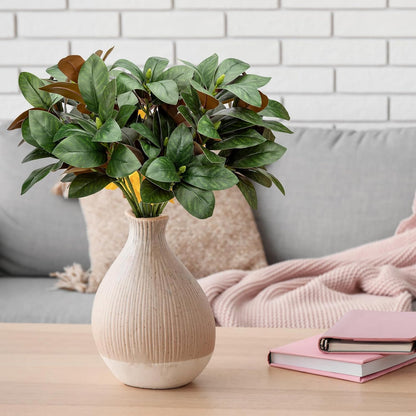 4 Pcs Magnolia Artificial Leaves Branches 22 Inch 3D Real Touch Faux Magnolia Stems Fake Magnolia Twigs for Indoor Outdoor Vase Filling Home Wedding Floral Arrangement Decoration