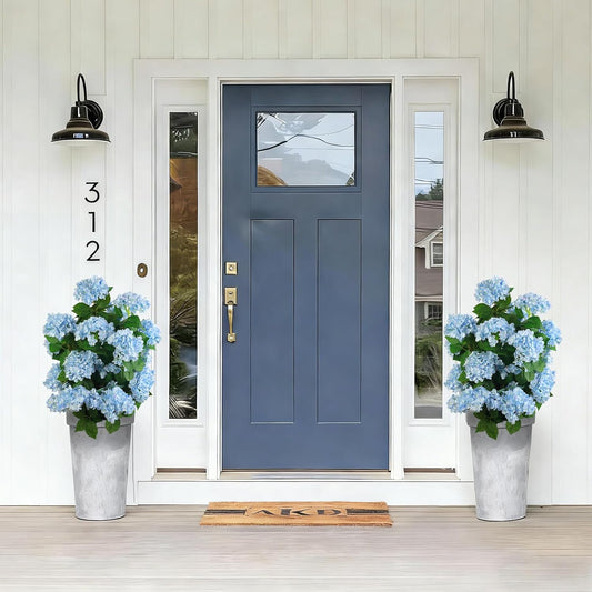 Faux Hydrangea Tree 30" Tall (2 Pack), Artificial Hydrangea Plant in Pot with Blue Flowers, Realistic Hydrangea Tree for Indoor Outdoor Porch, Patio, Home Decor