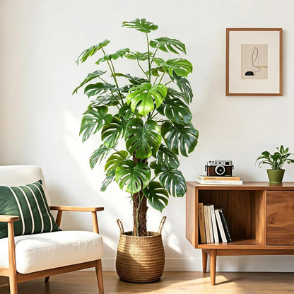 5ft Artificial Monstera Deliciosa Plant with Moss Pole
