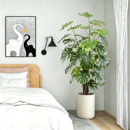 5ft Artificial Monstera Deliciosa Plant with Moss Pole