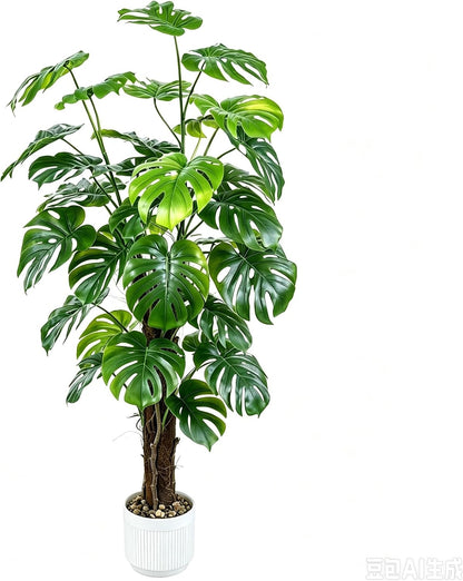 5ft Artificial Monstera Deliciosa Plant with Moss Pole