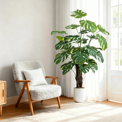 5ft Artificial Monstera Deliciosa Plant with Moss Pole