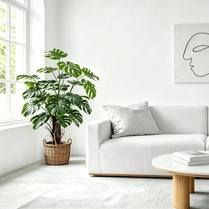 5ft Artificial Monstera Deliciosa Plant with Moss Pole