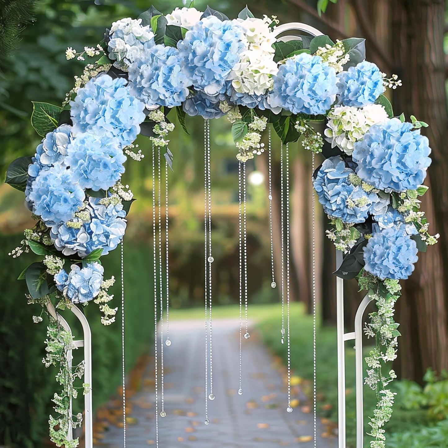 64 PCS Artificial Hydrangea Flowers, Silk Hydrangea Full Flowers Heads with Stems for Wedding Centerpieces, Home, Garden, Baby Shower, Party Decoration (Ivory)