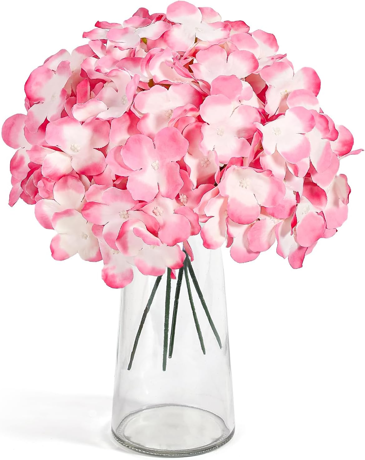 64 PCS Artificial Hydrangea Flowers, Silk Hydrangea Full Flowers Heads with Stems for Wedding Centerpieces, Home, Garden, Baby Shower, Party Decoration (Ivory)
