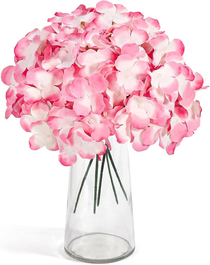 64 PCS Artificial Hydrangea Flowers, Silk Hydrangea Full Flowers Heads with Stems for Wedding Centerpieces, Home, Garden, Baby Shower, Party Decoration (Ivory)