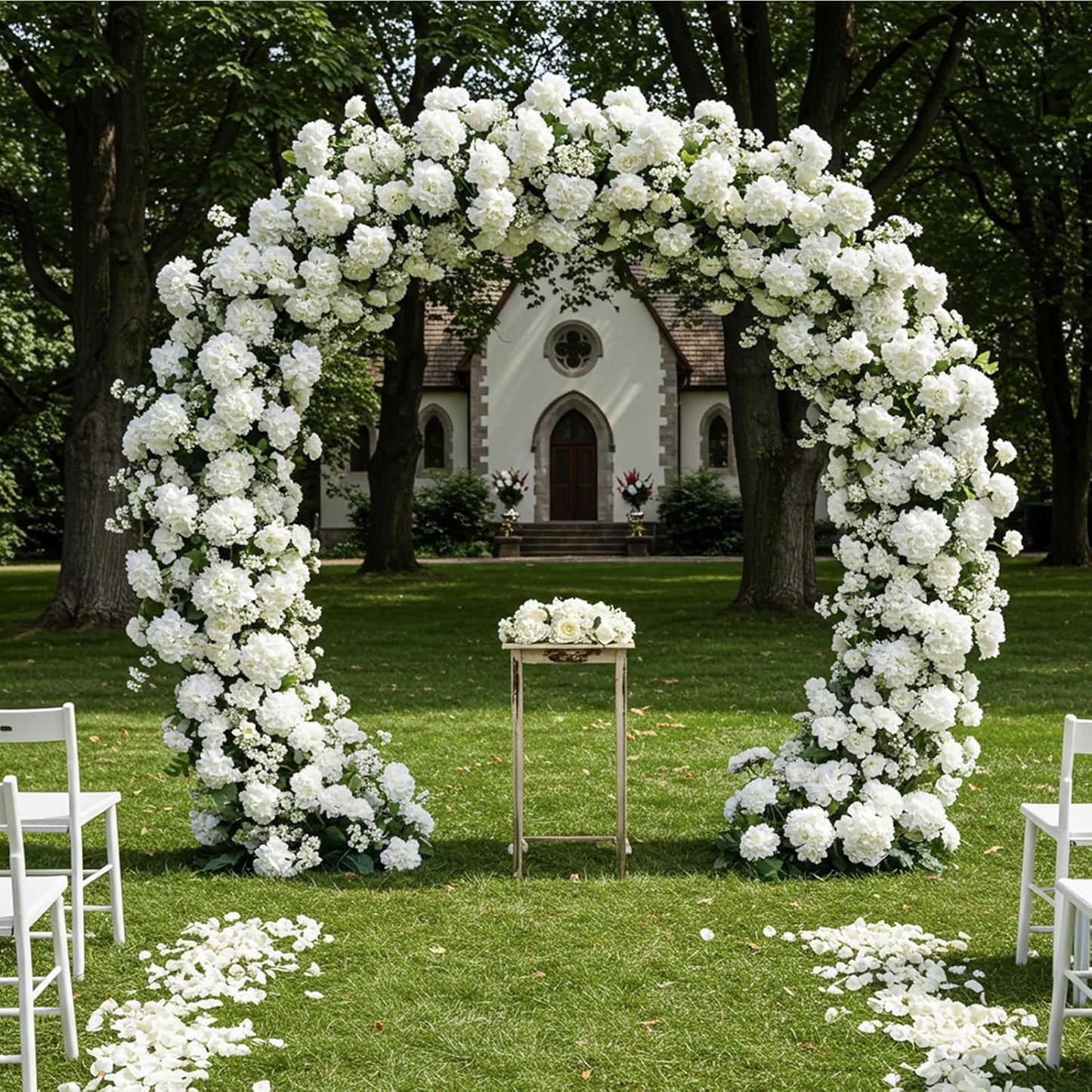 64 PCS Artificial Hydrangea Flowers, Silk Hydrangea Full Flowers Heads with Stems for Wedding Centerpieces, Home, Garden, Baby Shower, Party Decoration (Ivory)