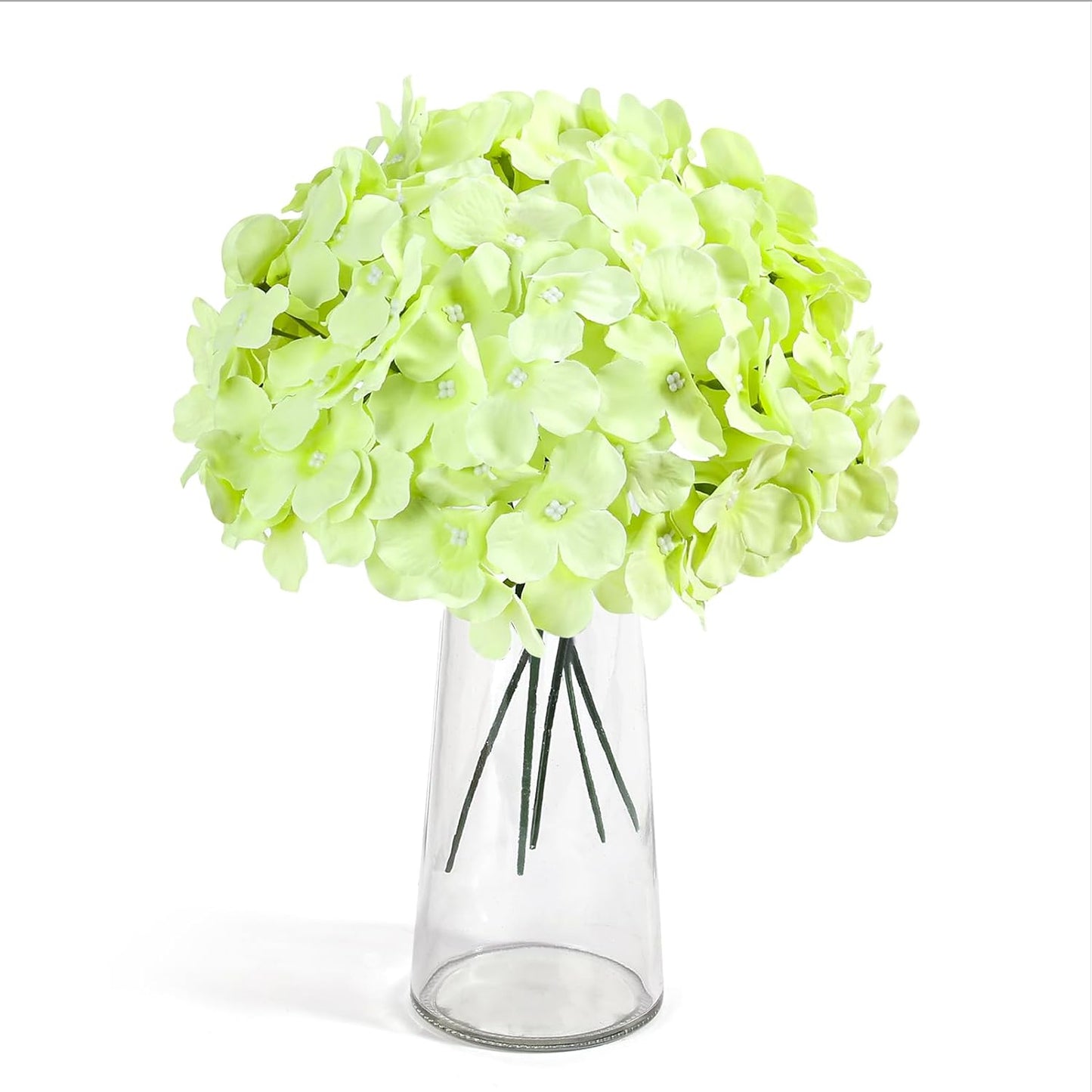 64 PCS Artificial Hydrangea Flowers, Silk Hydrangea Full Flowers Heads with Stems for Wedding Centerpieces, Home, Garden, Baby Shower, Party Decoration (Ivory)