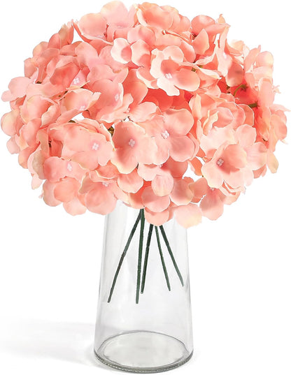 64 PCS Artificial Hydrangea Flowers, Silk Hydrangea Full Flowers Heads with Stems for Wedding Centerpieces, Home, Garden, Baby Shower, Party Decoration (Ivory)