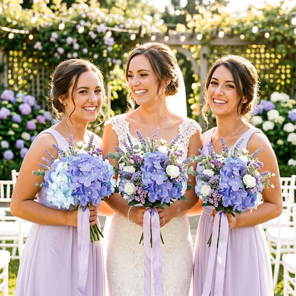 64 PCS Artificial Hydrangea Flowers, Silk Hydrangea Full Flowers Heads with Stems for Wedding Centerpieces, Home, Garden, Baby Shower, Party Decoration (Ivory)