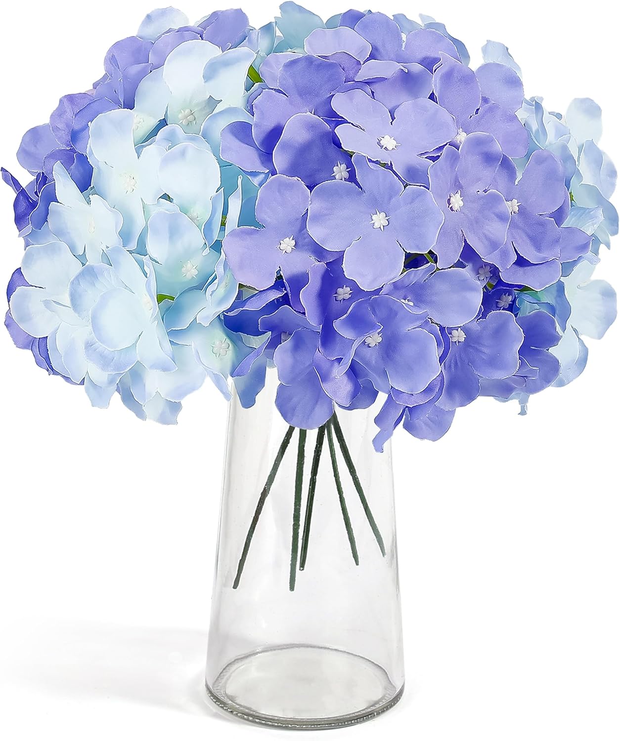 64 PCS Artificial Hydrangea Flowers, Silk Hydrangea Full Flowers Heads with Stems for Wedding Centerpieces, Home, Garden, Baby Shower, Party Decoration (Ivory)