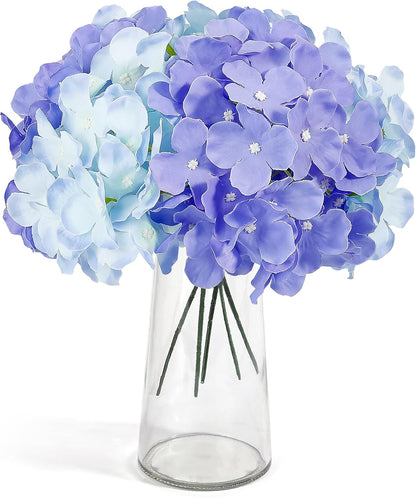 64 PCS Artificial Hydrangea Flowers, Silk Hydrangea Full Flowers Heads with Stems for Wedding Centerpieces, Home, Garden, Baby Shower, Party Decoration (Ivory)