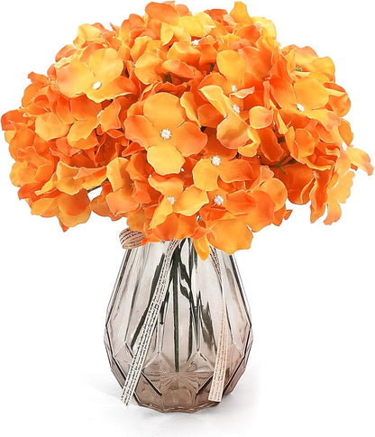 64 PCS Artificial Hydrangea Flowers, Silk Hydrangea Full Flowers Heads with Stems for Wedding Centerpieces, Home, Garden, Baby Shower, Party Decoration (Ivory)