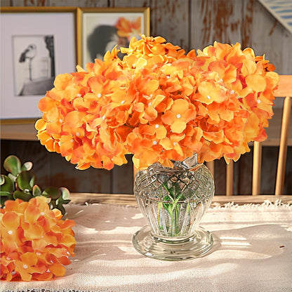 64 PCS Artificial Hydrangea Flowers, Silk Hydrangea Full Flowers Heads with Stems for Wedding Centerpieces, Home, Garden, Baby Shower, Party Decoration (Ivory)