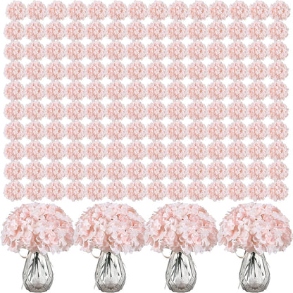64 PCS Artificial Hydrangea Flowers, Silk Hydrangea Full Flowers Heads with Stems for Wedding Centerpieces, Home, Garden, Baby Shower, Party Decoration (Ivory)