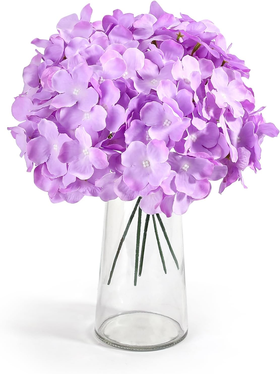 64 PCS Artificial Hydrangea Flowers, Silk Hydrangea Full Flowers Heads with Stems for Wedding Centerpieces, Home, Garden, Baby Shower, Party Decoration (Ivory)