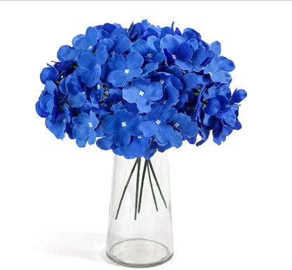 64 PCS Artificial Hydrangea Flowers, Silk Hydrangea Full Flowers Heads with Stems for Wedding Centerpieces, Home, Garden, Baby Shower, Party Decoration (Ivory)