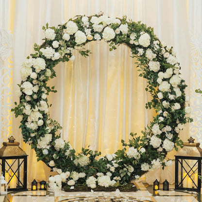 64 PCS Artificial Hydrangea Flowers, Silk Hydrangea Full Flowers Heads with Stems for Wedding Centerpieces, Home, Garden, Baby Shower, Party Decoration (Ivory)