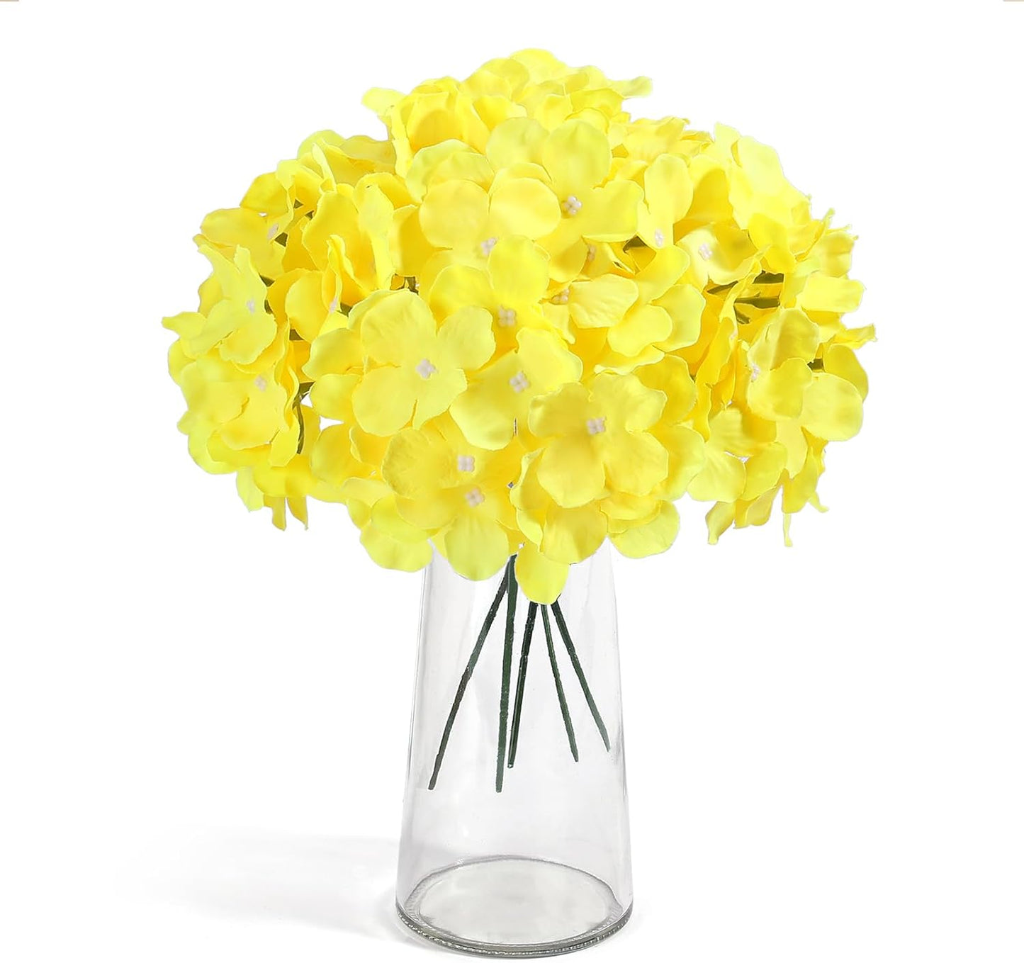 64 PCS Artificial Hydrangea Flowers, Silk Hydrangea Full Flowers Heads with Stems for Wedding Centerpieces, Home, Garden, Baby Shower, Party Decoration (Ivory)