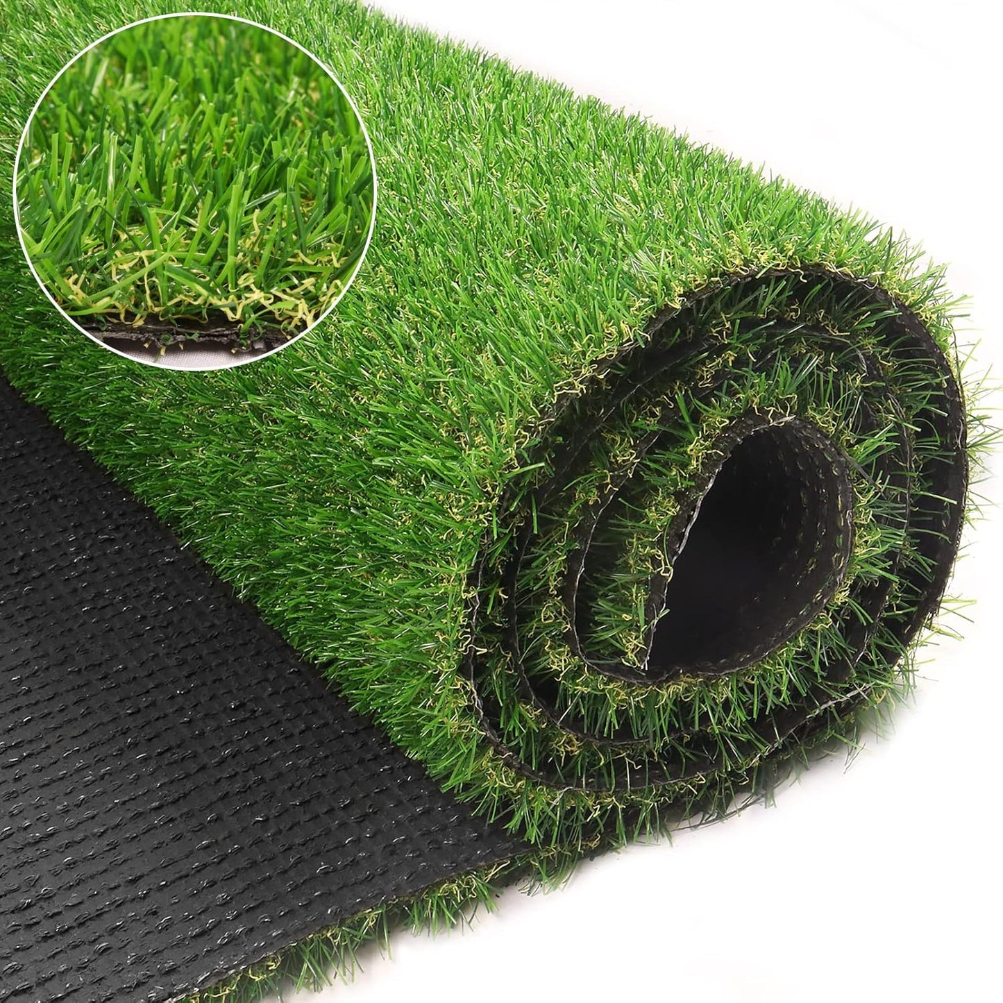 Artificial Turf Grass 4ft 11in x 8 ft, Realistic Fake Grass Rug with Drainage Holes, 20MM Indoor Outdoor Lawn Grass Landscape for Backyard Patio, Synthetic Grass Mat for Dogs Pets, Customized