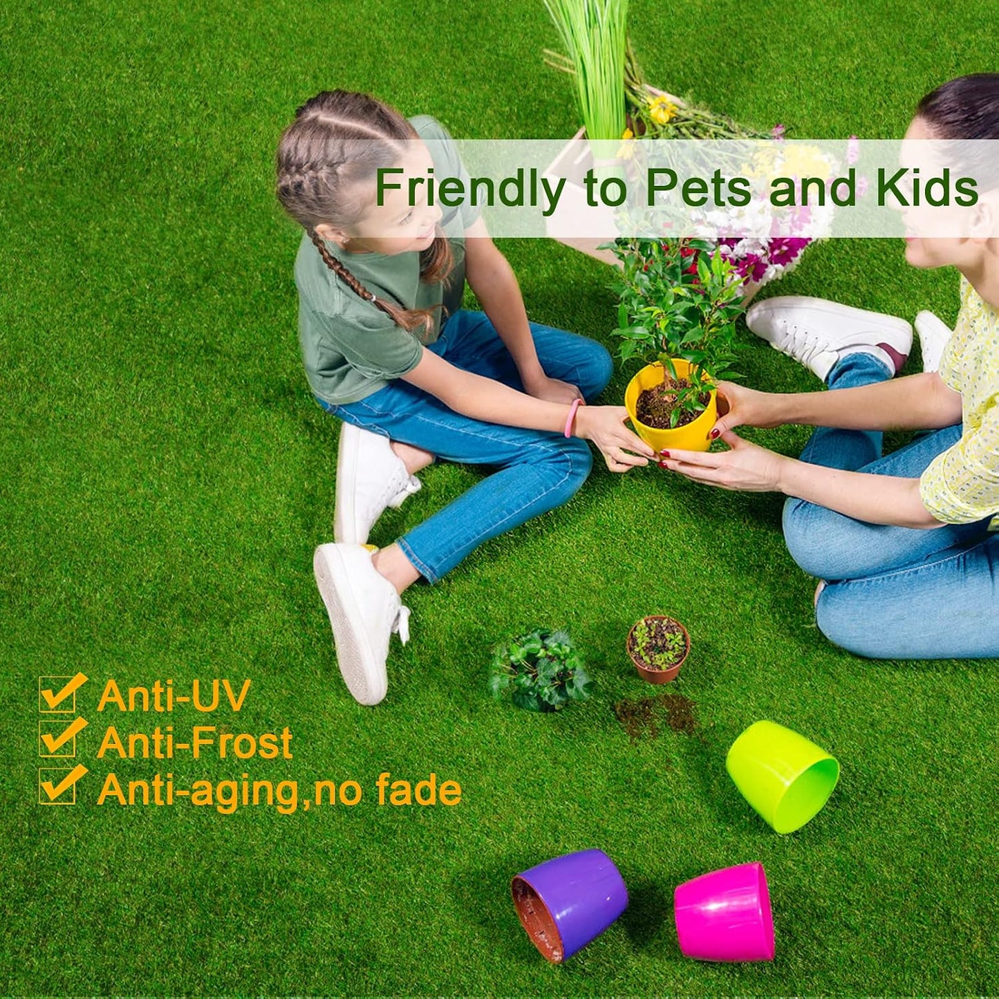 Artificial Turf Grass 4ft 11in x 8 ft, Realistic Fake Grass Rug with Drainage Holes, 20MM Indoor Outdoor Lawn Grass Landscape for Backyard Patio, Synthetic Grass Mat for Dogs Pets, Customized