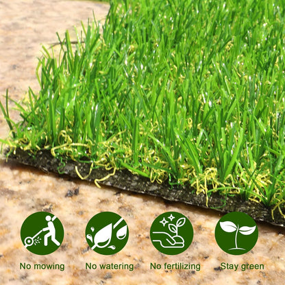Artificial Turf Grass 4ft 11in x 8 ft, Realistic Fake Grass Rug with Drainage Holes, 20MM Indoor Outdoor Lawn Grass Landscape for Backyard Patio, Synthetic Grass Mat for Dogs Pets, Customized