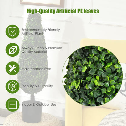 BestComfort 6ft Artificial Wisteria Tree, Green, Plastic, Polyester, Wood - No Watering or Pruning Needed