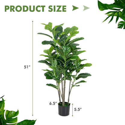 BestComfort 6ft Artificial Wisteria Tree, Green, Plastic, Polyester, Wood - No Watering or Pruning Needed