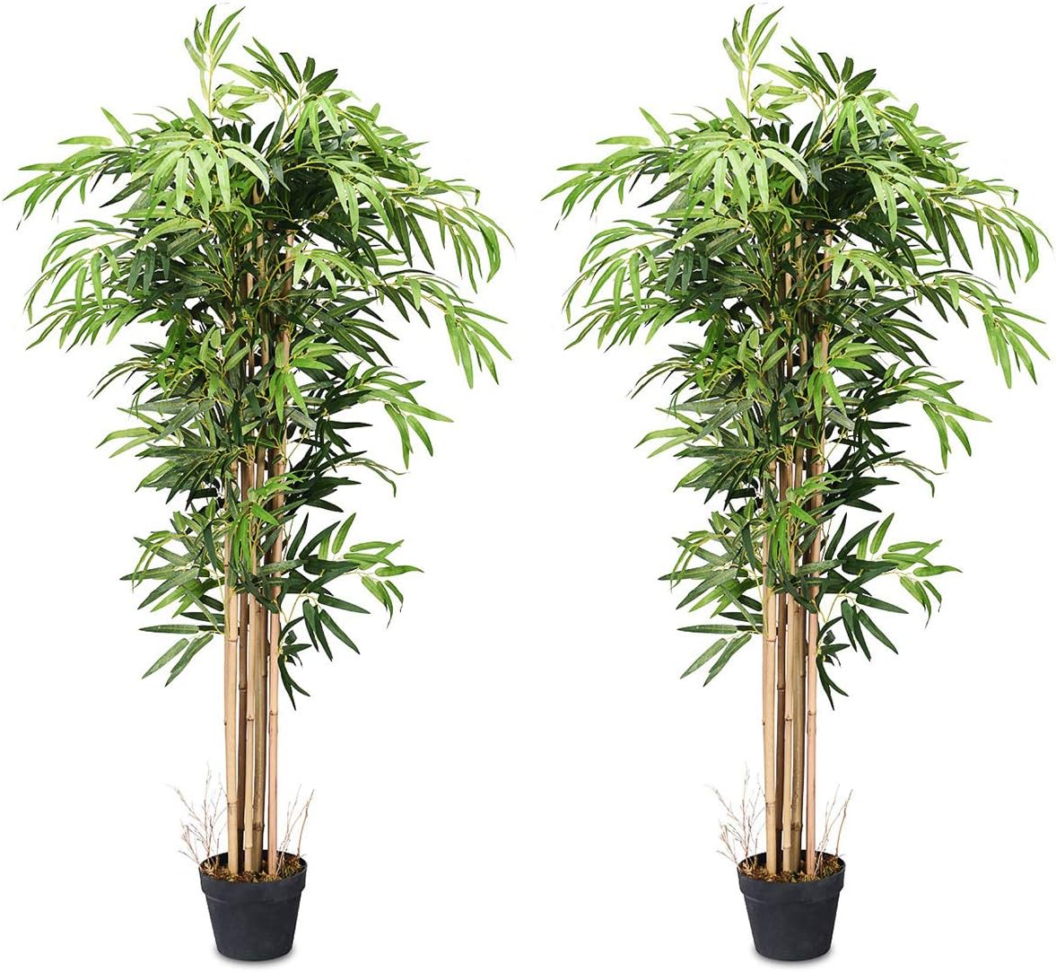 BestComfort 6ft Artificial Wisteria Tree, Green, Plastic, Polyester, Wood - No Watering or Pruning Needed