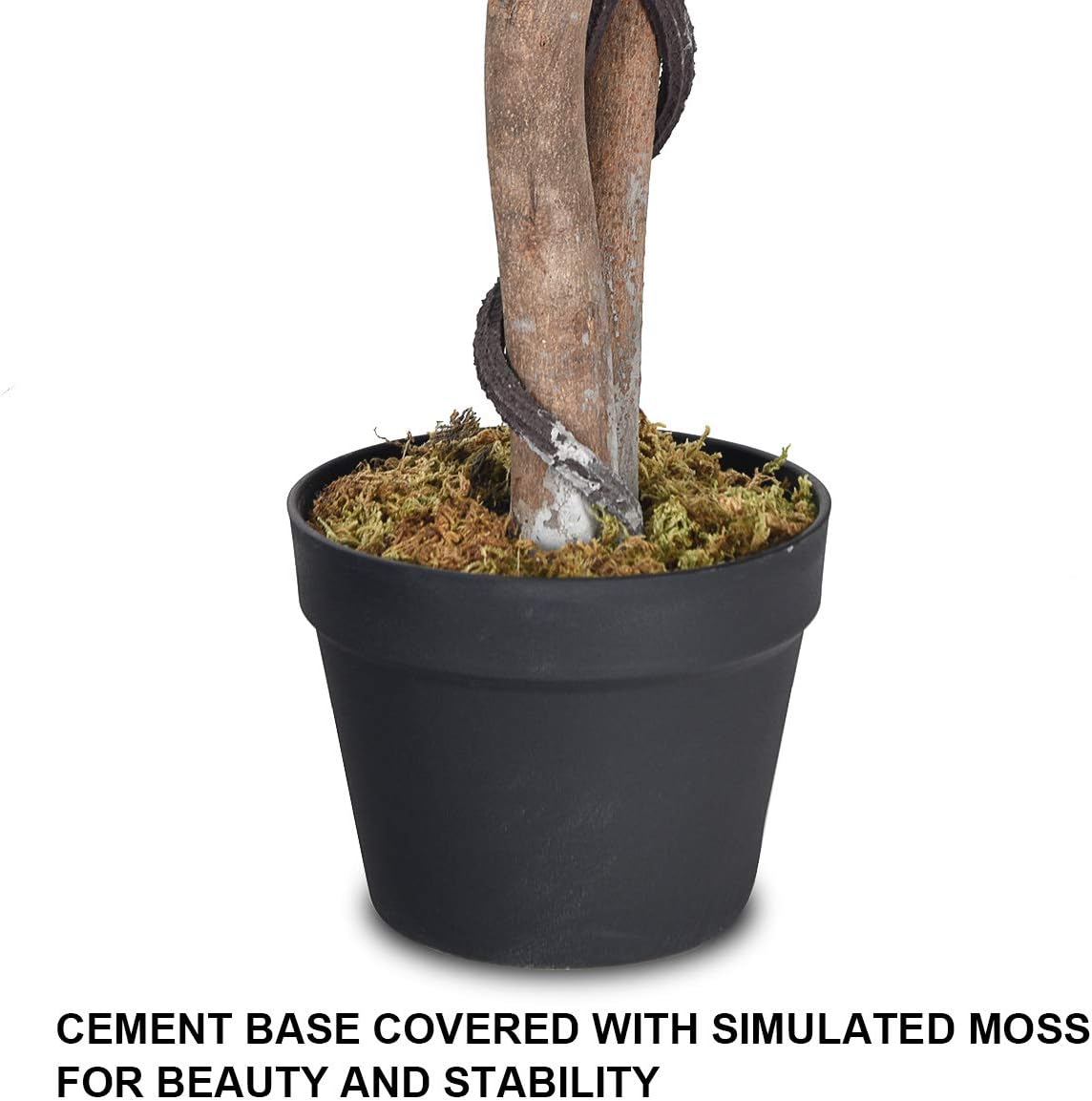 BestComfort 6ft Artificial Wisteria Tree, Green, Plastic, Polyester, Wood - No Watering or Pruning Needed