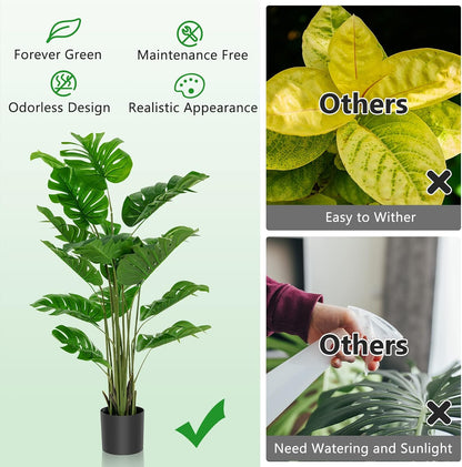 BestComfort 6ft Artificial Wisteria Tree, Green, Plastic, Polyester, Wood - No Watering or Pruning Needed