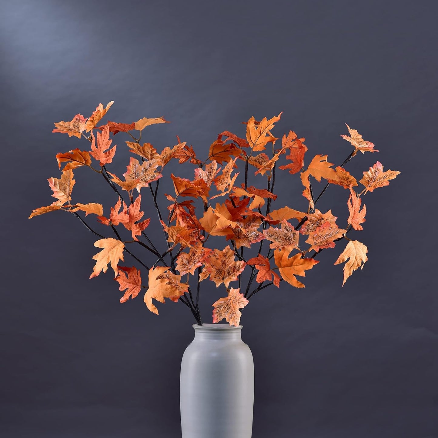 6FT 120LED Artificial Lighted Maple Tree Warm White Fall Decorations Indoor Ourdoor, Orange