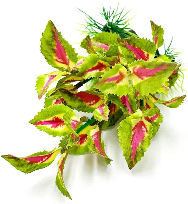 2pcs Set Aquarium Decor Plants Betta Fish Tank Decorations Soft Silk Artificial Plant Goldfish Waterscape Fish Hides Snake Tank/Reptiles Plants (Green-2pcs-Set)
