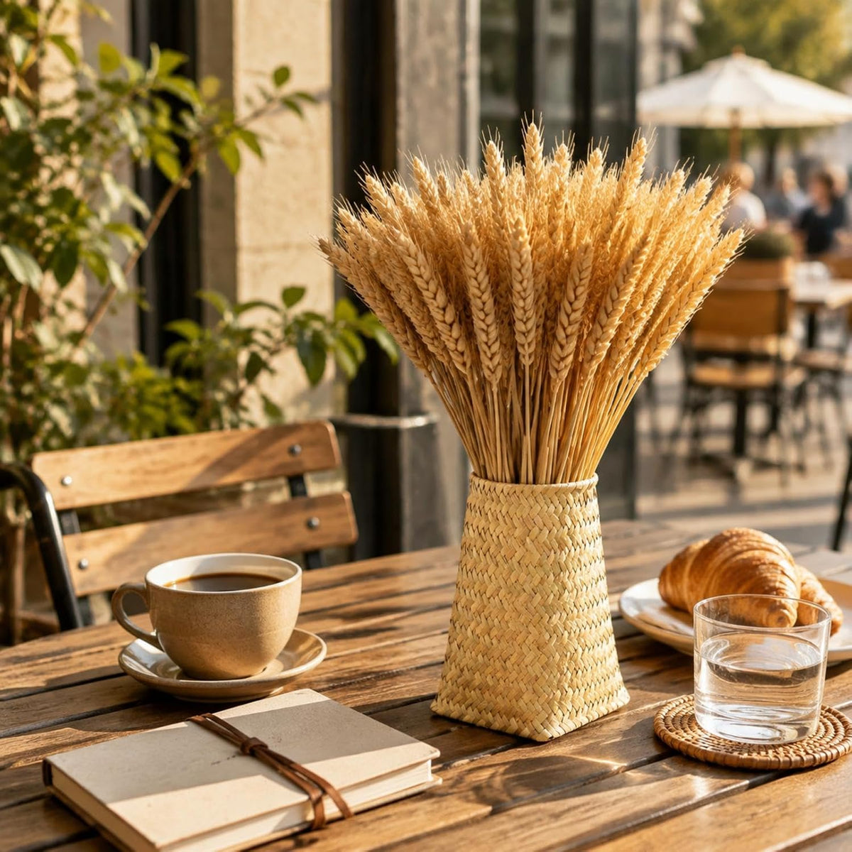 300 Stems Dried Wheat Stalks, 16 Inch Natural Wheat Sheaves Fall Arrangement for DIY Craft, Home Table, Wedding Decor