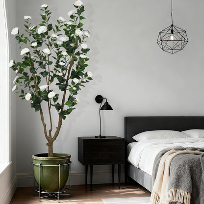 6ft Tall Artificial White Cherry Blossom Tree
