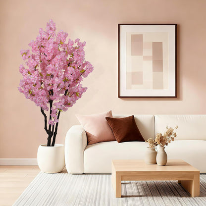 6ft Tall Artificial White Cherry Blossom Tree