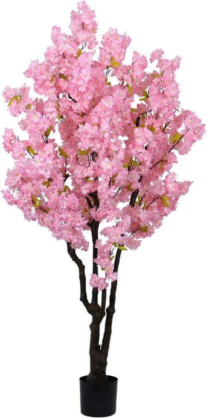 6ft Tall Artificial White Cherry Blossom Tree