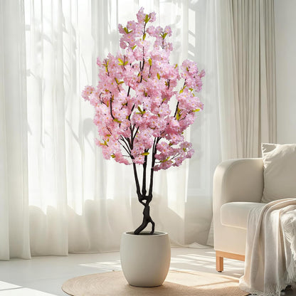 6ft Tall Artificial White Cherry Blossom Tree