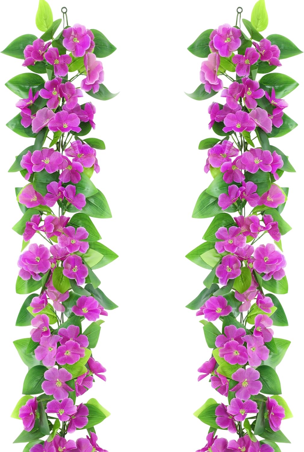 2Pcs Fake Vines Artificial Ivy Garland with Faux Pothos Leaves | Fake Plants Greenery for Bedroom Living Room Office Wall Garden Wedding Party Indoor Outdoor Decor Aesthetic