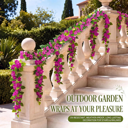 2Pcs Fake Vines Artificial Ivy Garland with Faux Pothos Leaves | Fake Plants Greenery for Bedroom Living Room Office Wall Garden Wedding Party Indoor Outdoor Decor Aesthetic