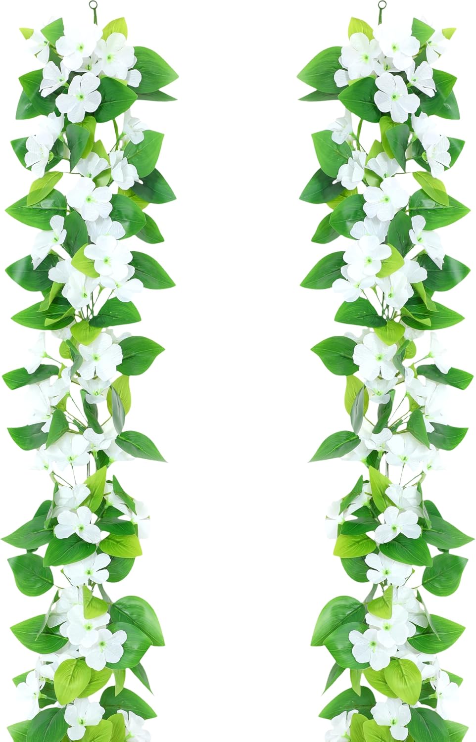 2Pcs Fake Vines Artificial Ivy Garland with Faux Pothos Leaves | Fake Plants Greenery for Bedroom Living Room Office Wall Garden Wedding Party Indoor Outdoor Decor Aesthetic
